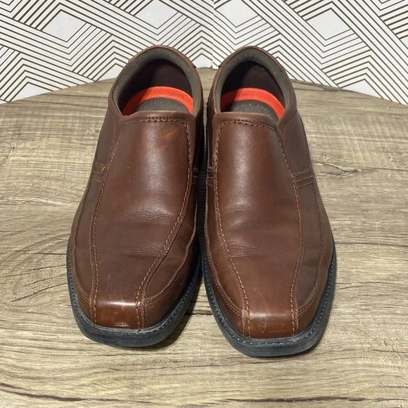 Rockport Men's Chestnut Leather Slip-Ons - Picture 2 of 9